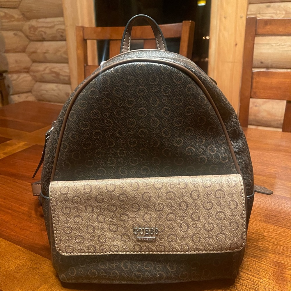 Guess Brown and Tan Backpack